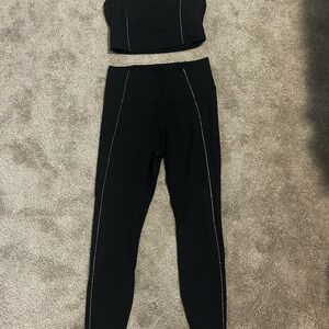 JoyLab Black Leggings and Top Set